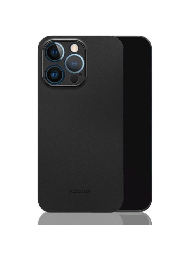 KZDOO iPhone 14 Pro Max Case Air Skin Series Ultra Slim Frosted Anti Slip Back Cover Full Coverage Camera Lens Protection 6.7 inch Black - Image 1